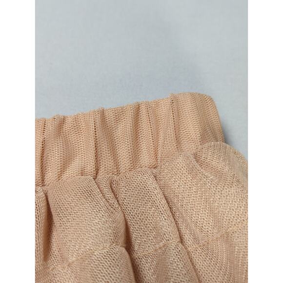 BCBGMAXAZRIA Pleated Skirt Nude Beige Textured A Line Mini Womens XS - Picture 11 of 11